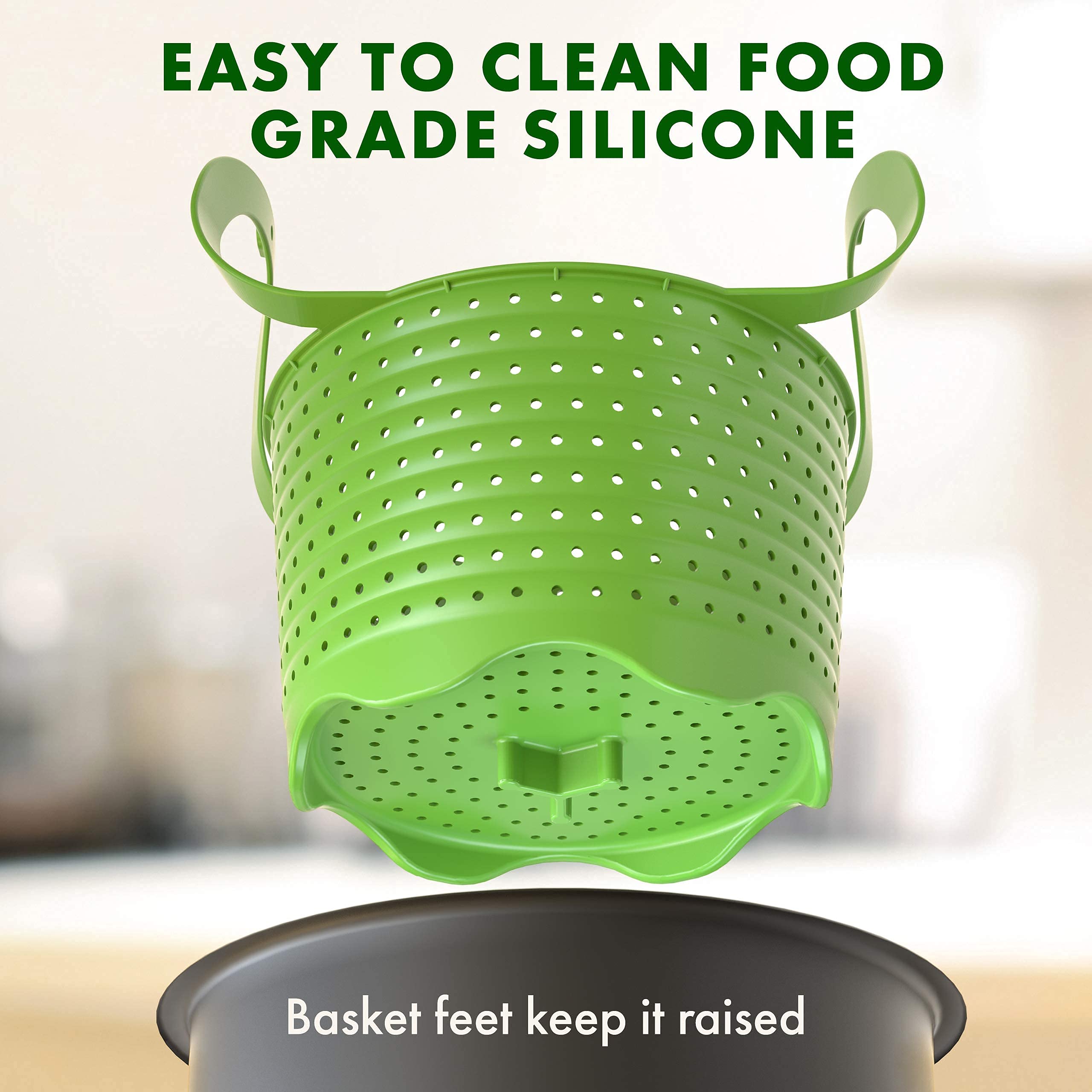 Cesta de vapor Avokado apta para 8qt, compatible con múltiples cocedores.