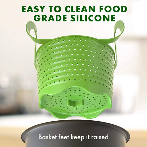 Cesta de vapor Avokado apta para 8qt, compatible con múltiples cocedores.