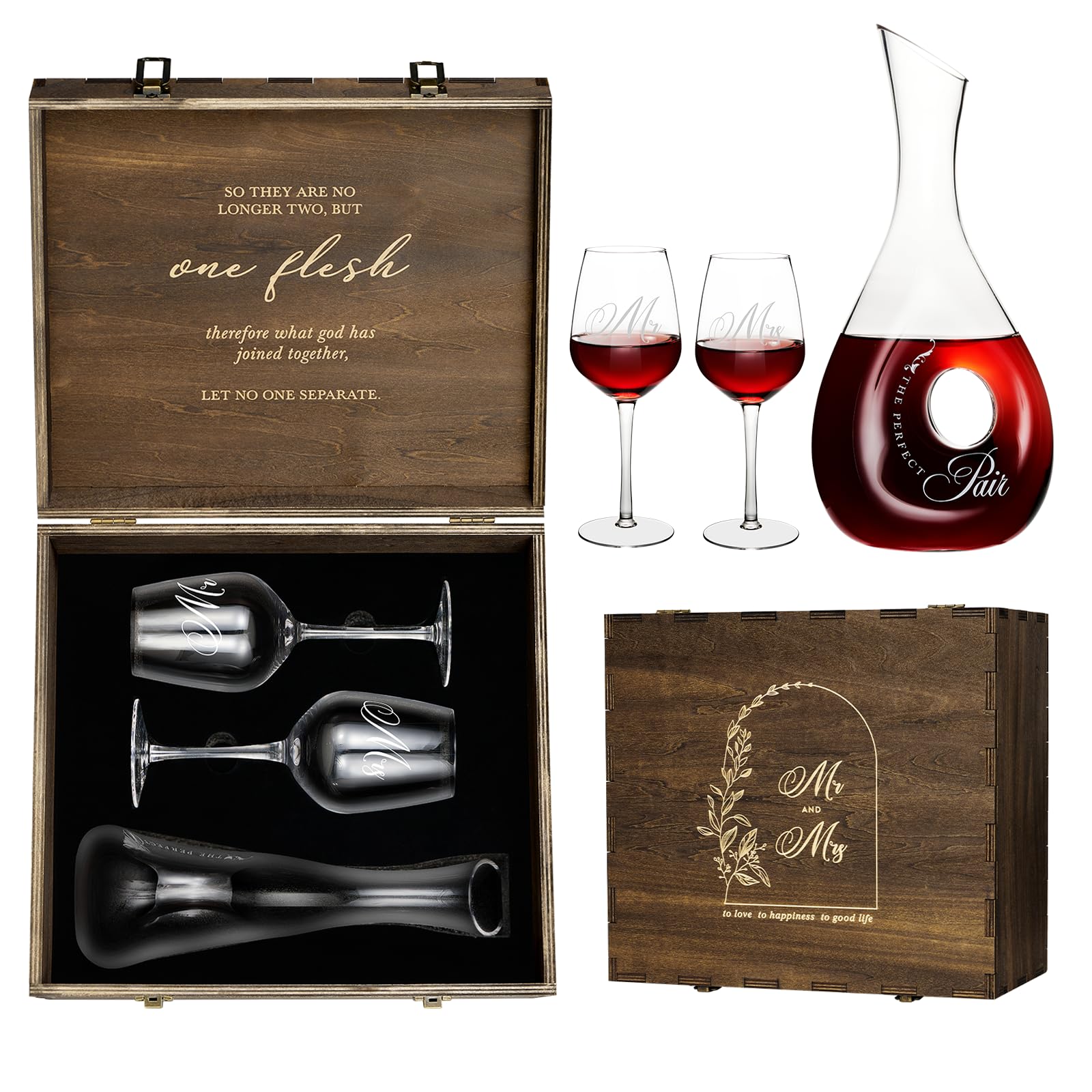 AW BRIDAL caja-regalo de madera, recuerdo duradero para la boda.