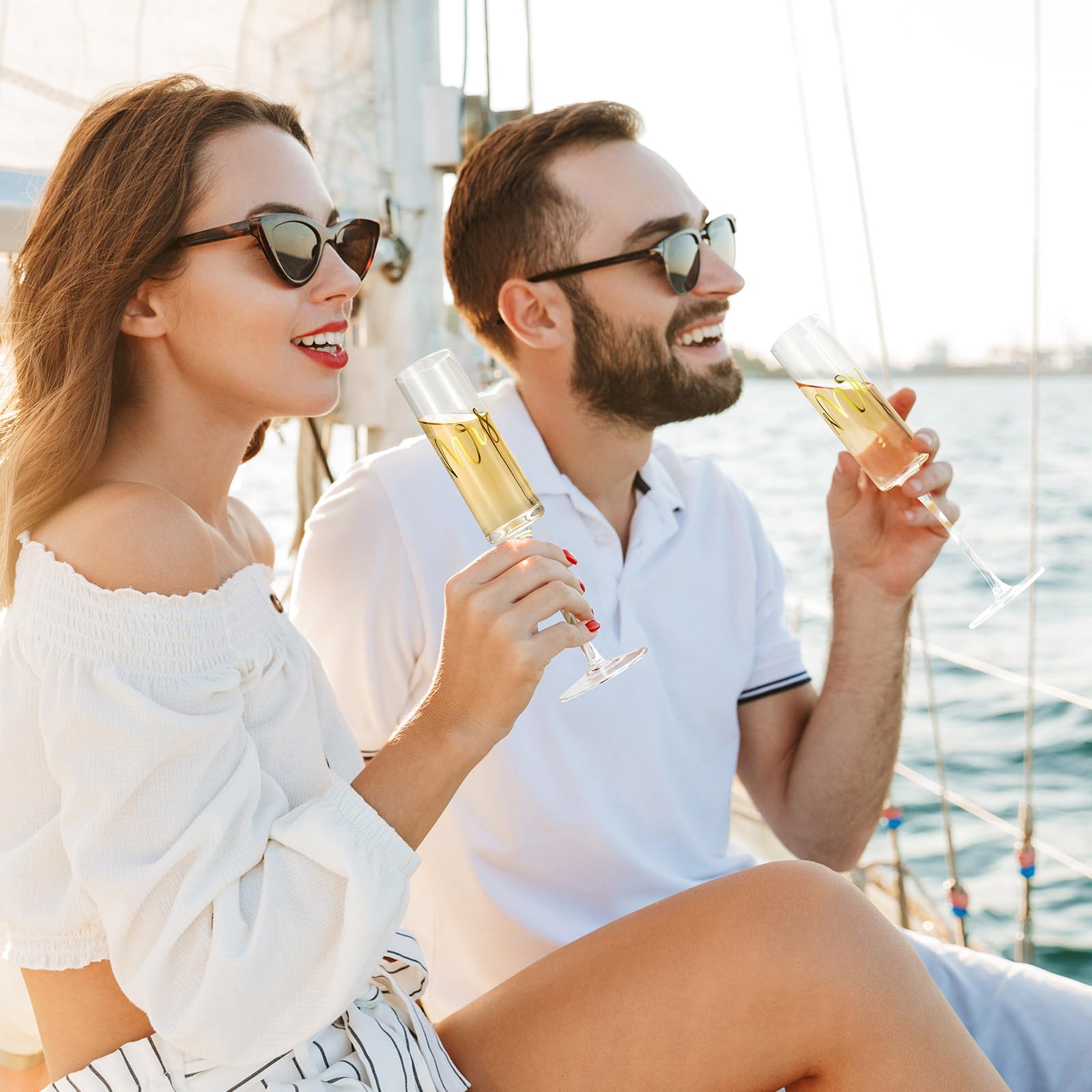 Borde láser en copas AW BRIDAL para mayor comodidad al beber