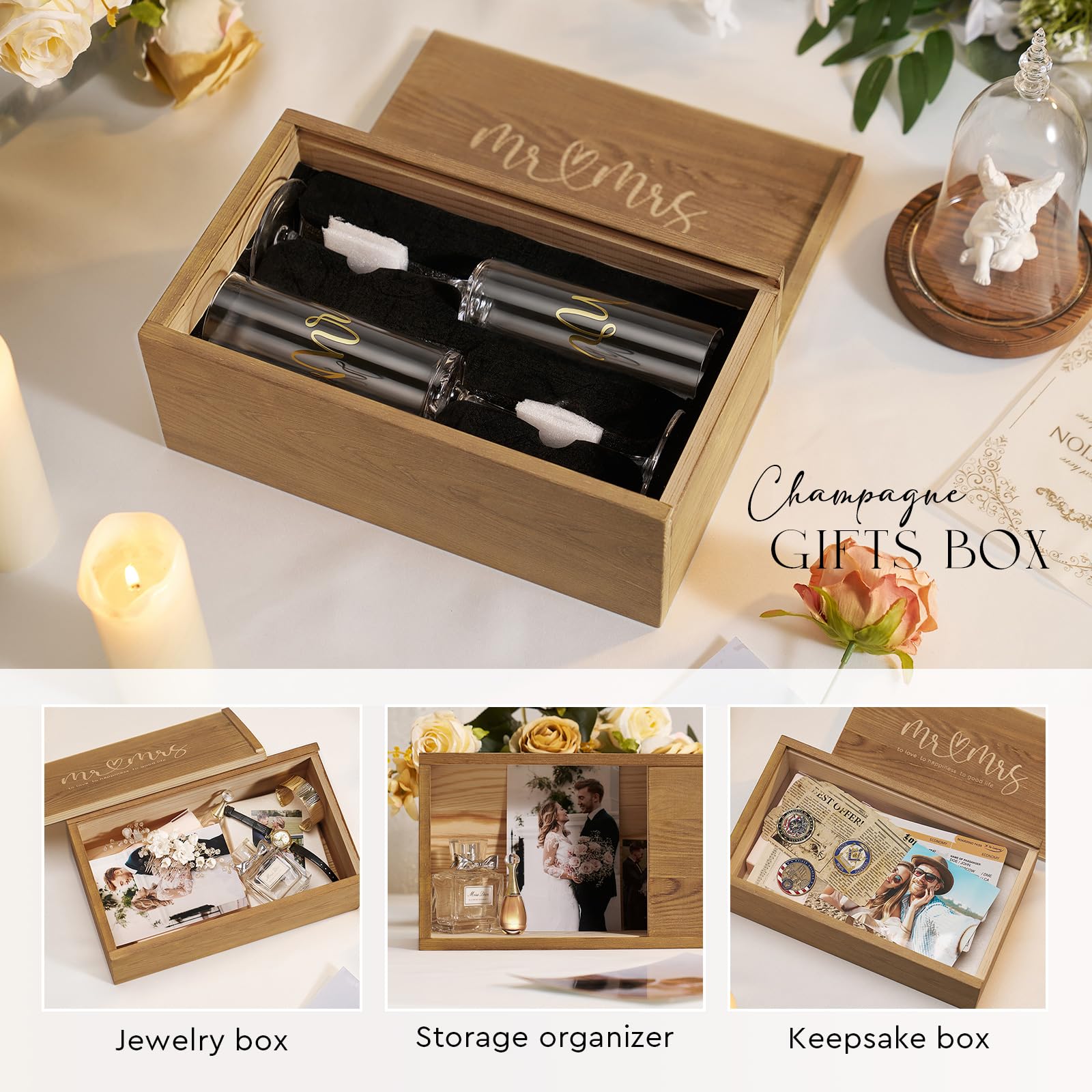 Empaque regalo AW BRIDAL protege las copas durante el envío