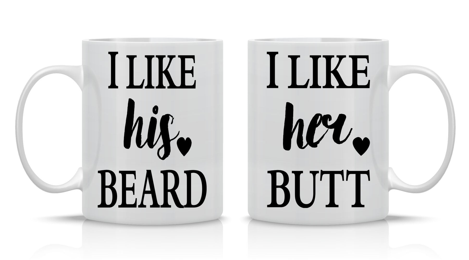 Taza para pareja AW Fashions con impresión doble cara, ideal para desayunos.