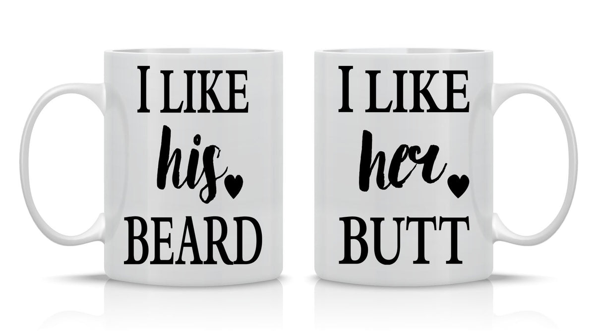 Taza para pareja AW Fashions con impresión doble cara, ideal para desayunos.