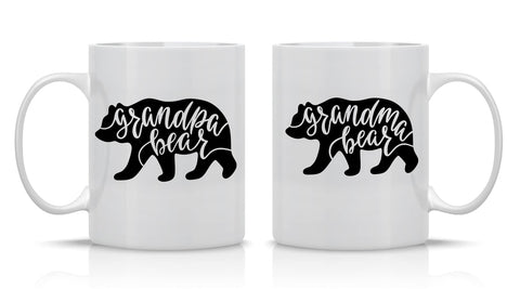 AW Fashions tazas para pareja con abuela y abuelo, perfectas para desayunos.