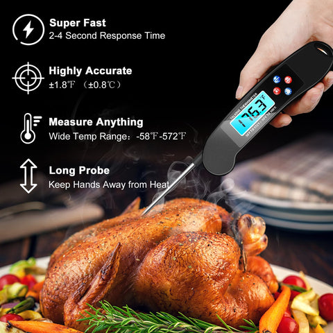 Awaiymi termómetro con pantalla iluminada para lectura fácil en exteriores o cocinas oscuras.