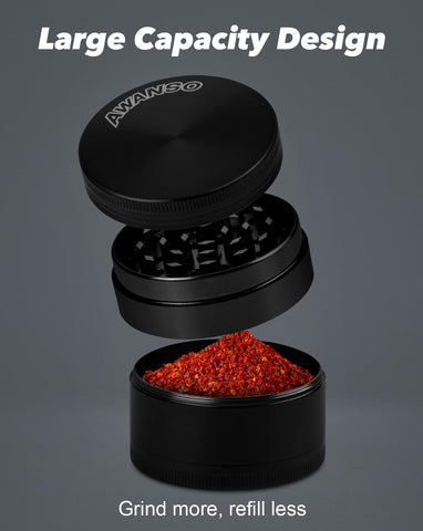 Awanso mango ergonómico, agarre cómodo durante la molienda.