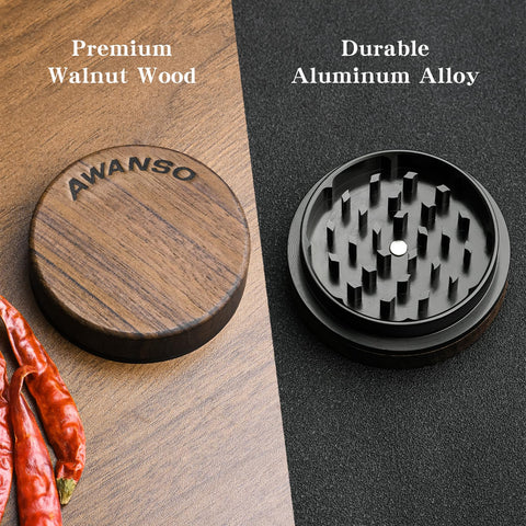Awanso mango ergonómico de aluminio ofrece agarre cómodo.