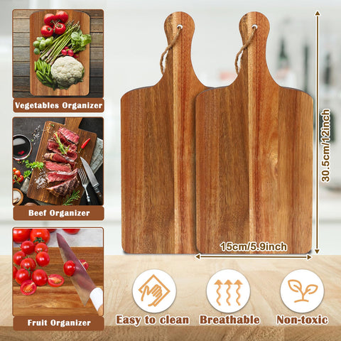 Aweyka tabla de acacia resistente y duradera para uso diario en la cocina.