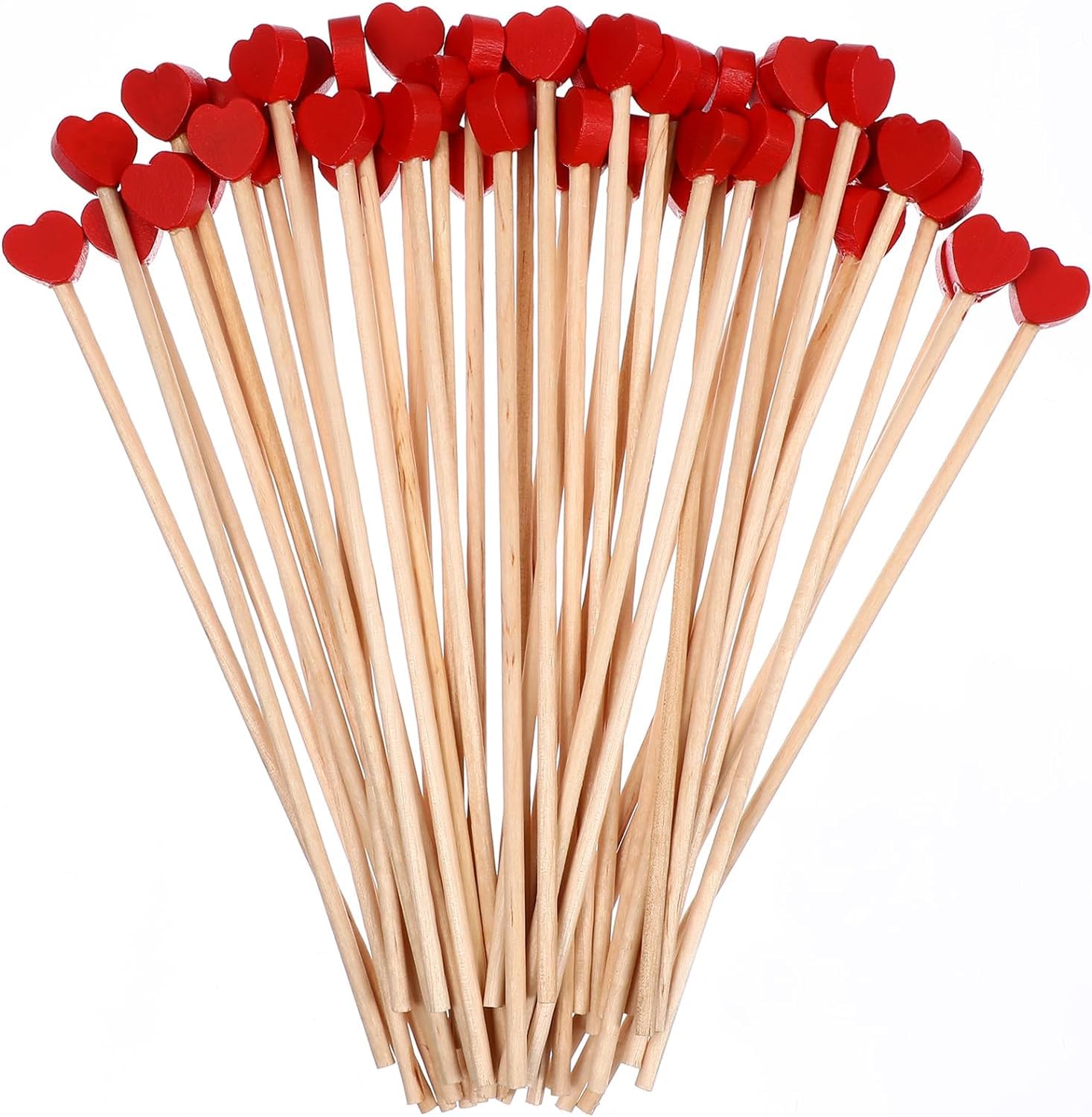 Awleynz palitos de café con corazón rojo, para mezclar y decorar bebidas