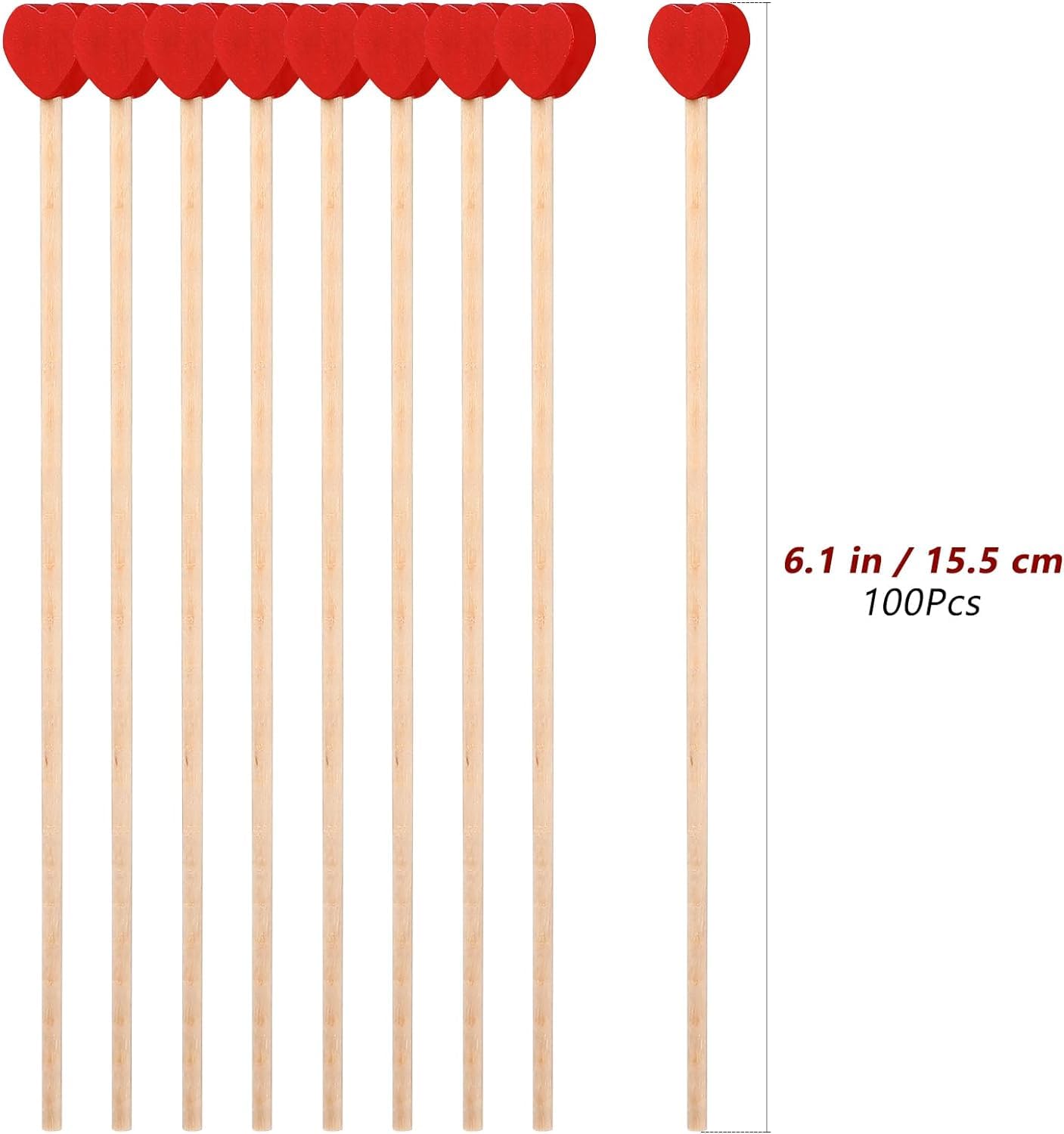 Awleynz palitos de madera, detalle de corazón para decorar