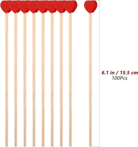 Awleynz palitos de madera, detalle de corazón para decorar