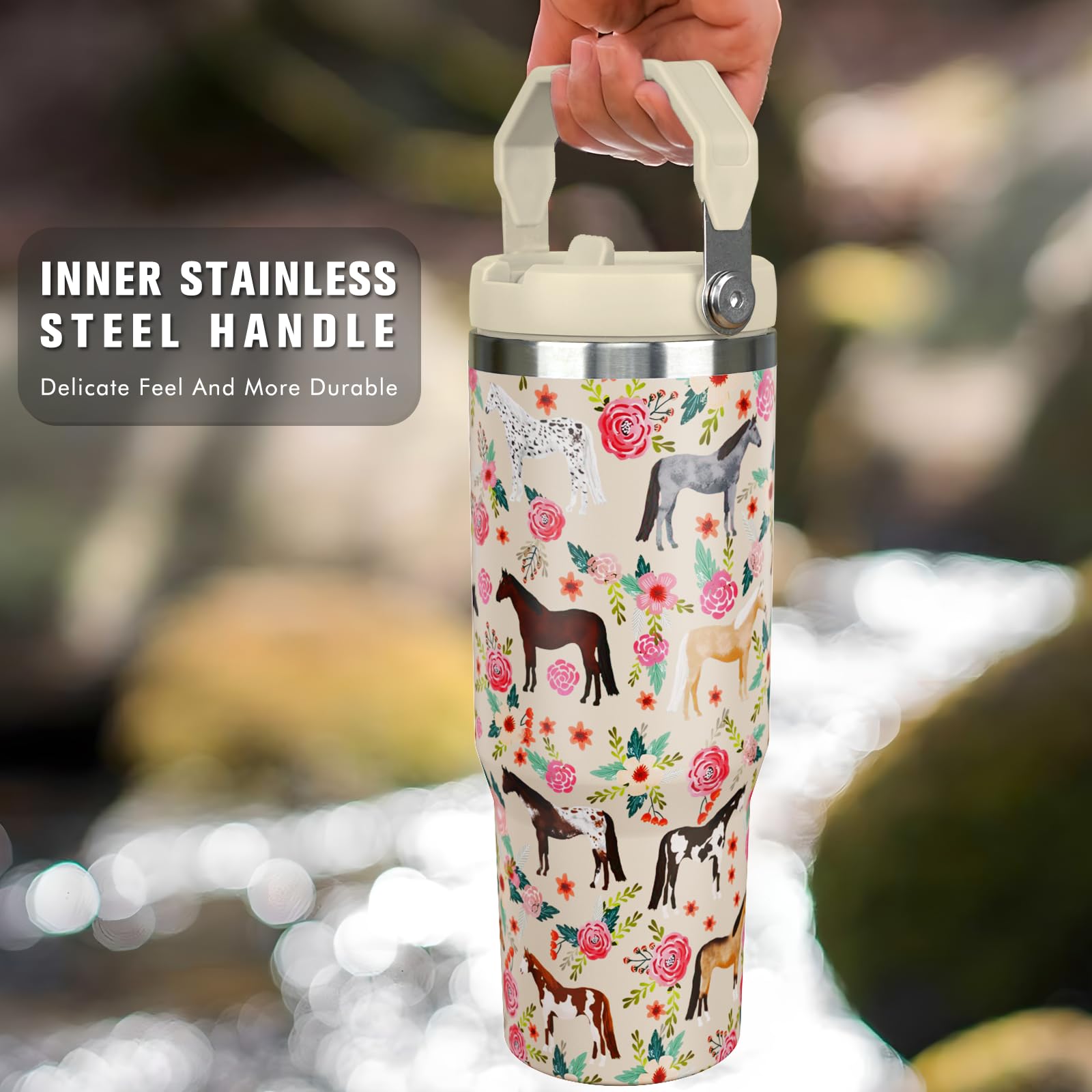 Vaso térmico awufncksn con pajilla plegable para viajar cómodo.