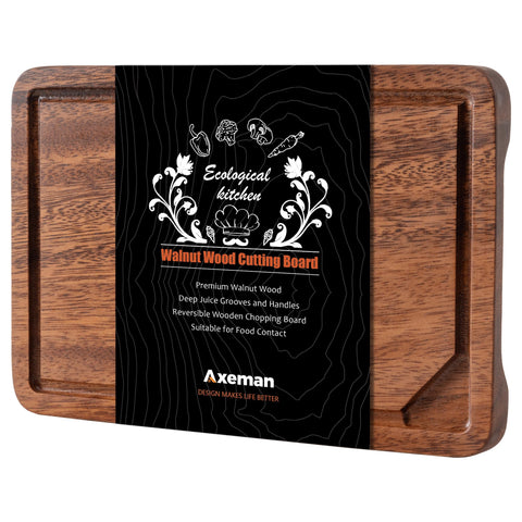 Axeman mini 9x6 tabla de corte de nuez americana, superficie dura para cortes limpios
