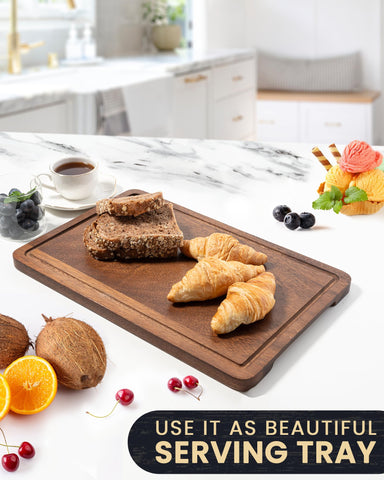 Axeman mini 9x6 tabla de corte oscura, duradera y elegante para la cocina