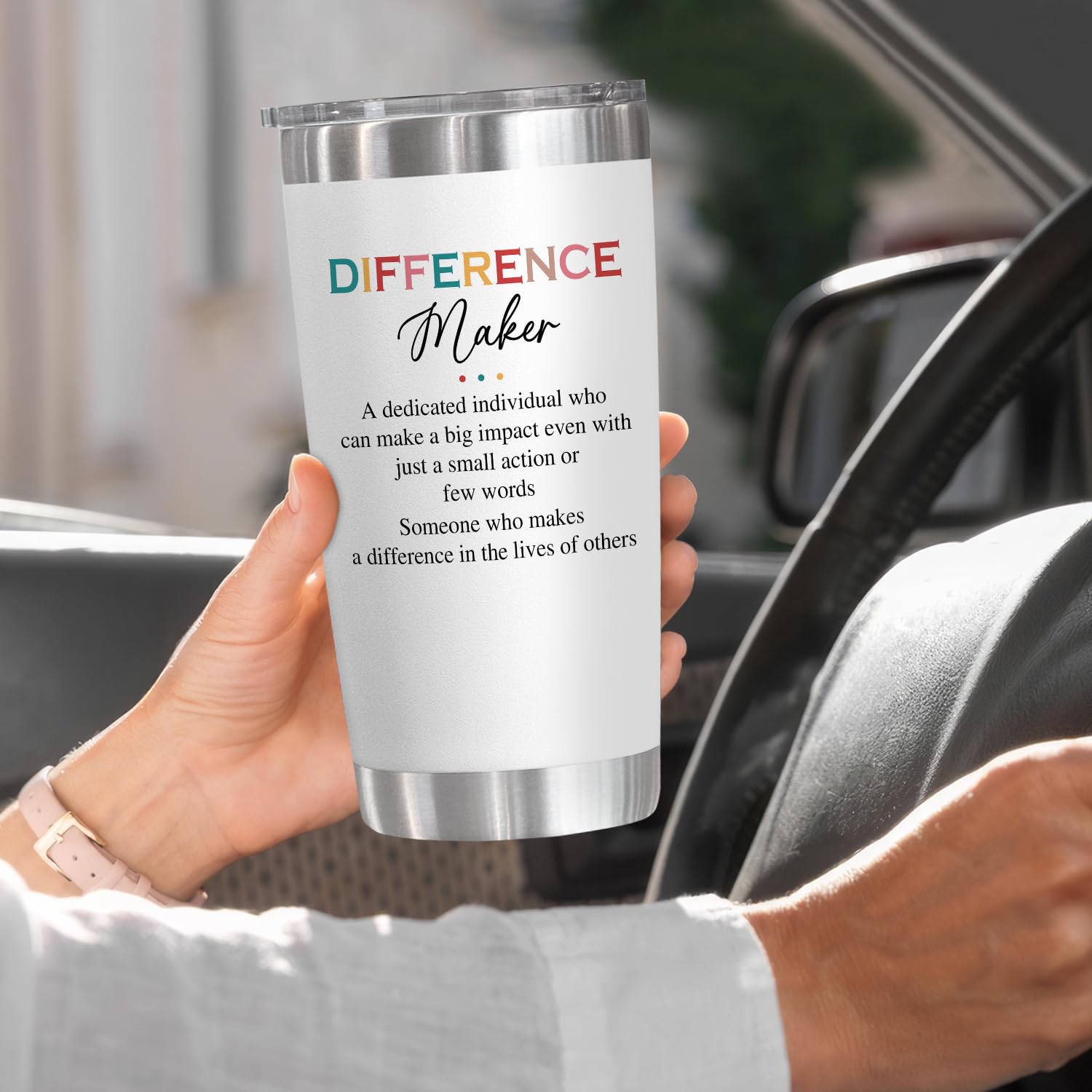 Vaso termo AXIARA para amiga, mantiene bebidas templadas.