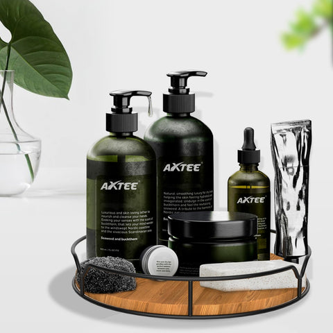 AXTEE organizador de pino carbonizado aporta orden y estilo
