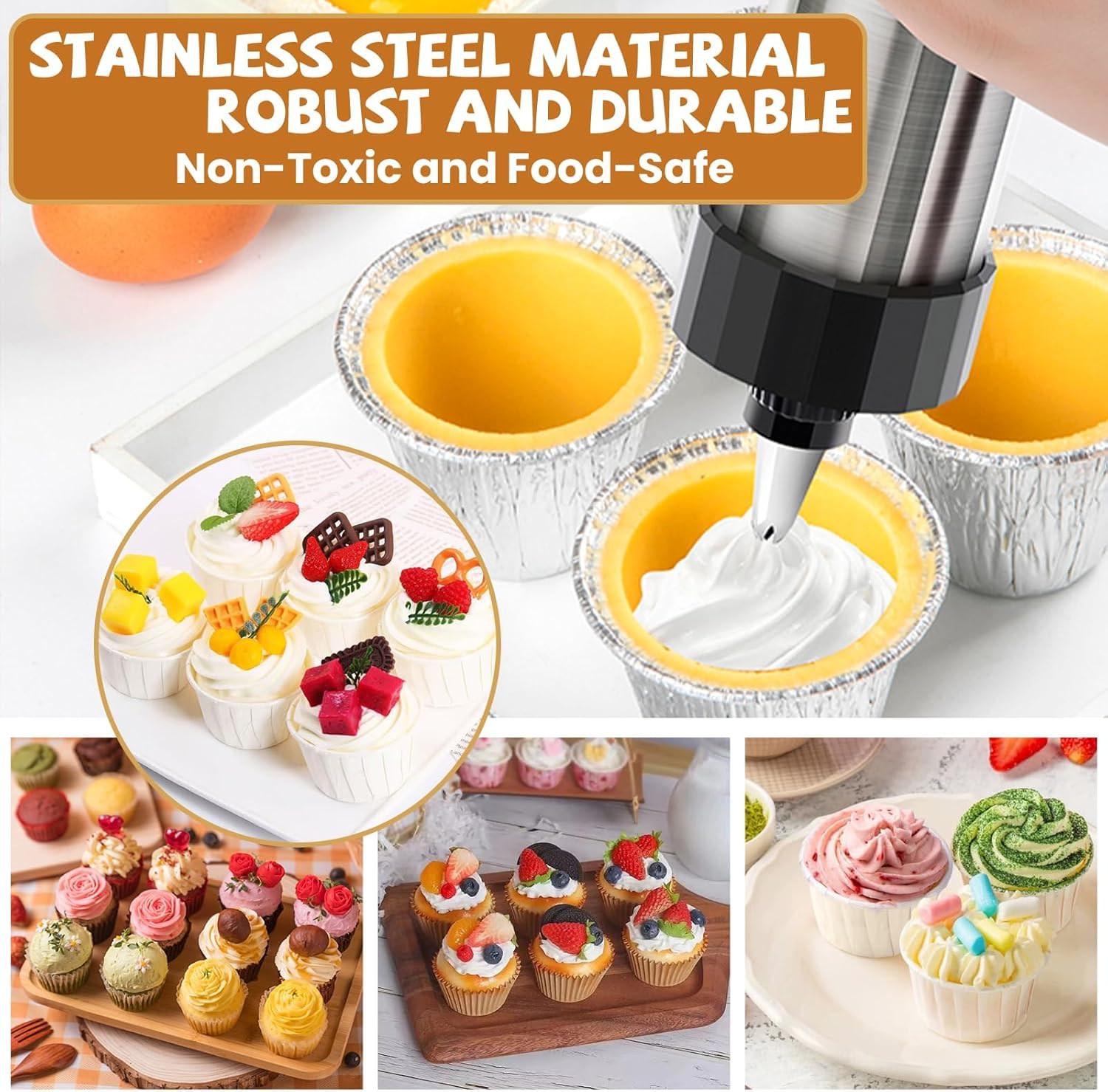 AXWATDEI cookie press negro con boquillas para decoraciones rápidas