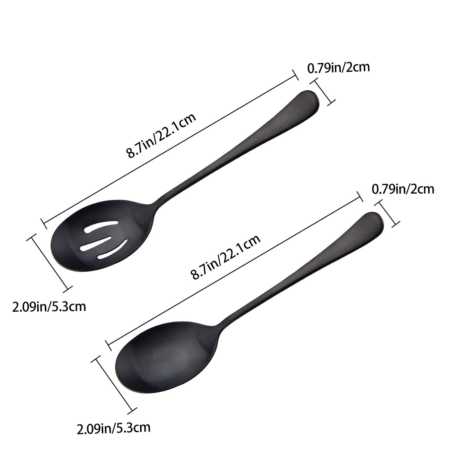 AYFDISHS cucharas postre negras, ideales para porciones y dulces.