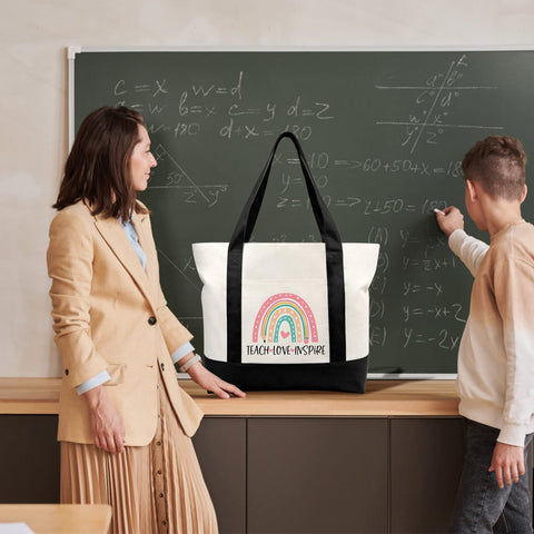 AYGE bolsa de lona resistente para libros y compras diarias.