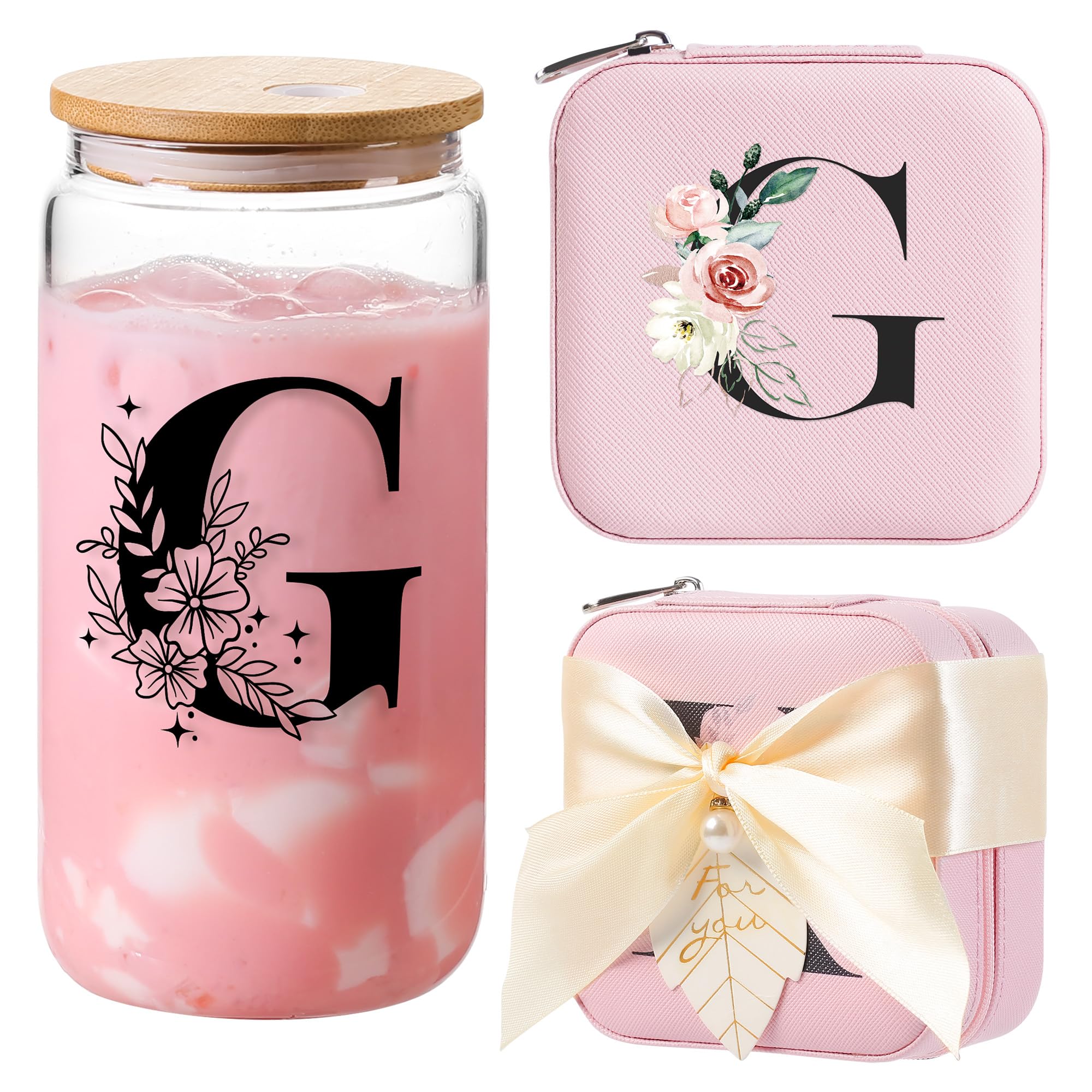 AYGXU caja de joyas inicial para organizar accesorios en viaje.