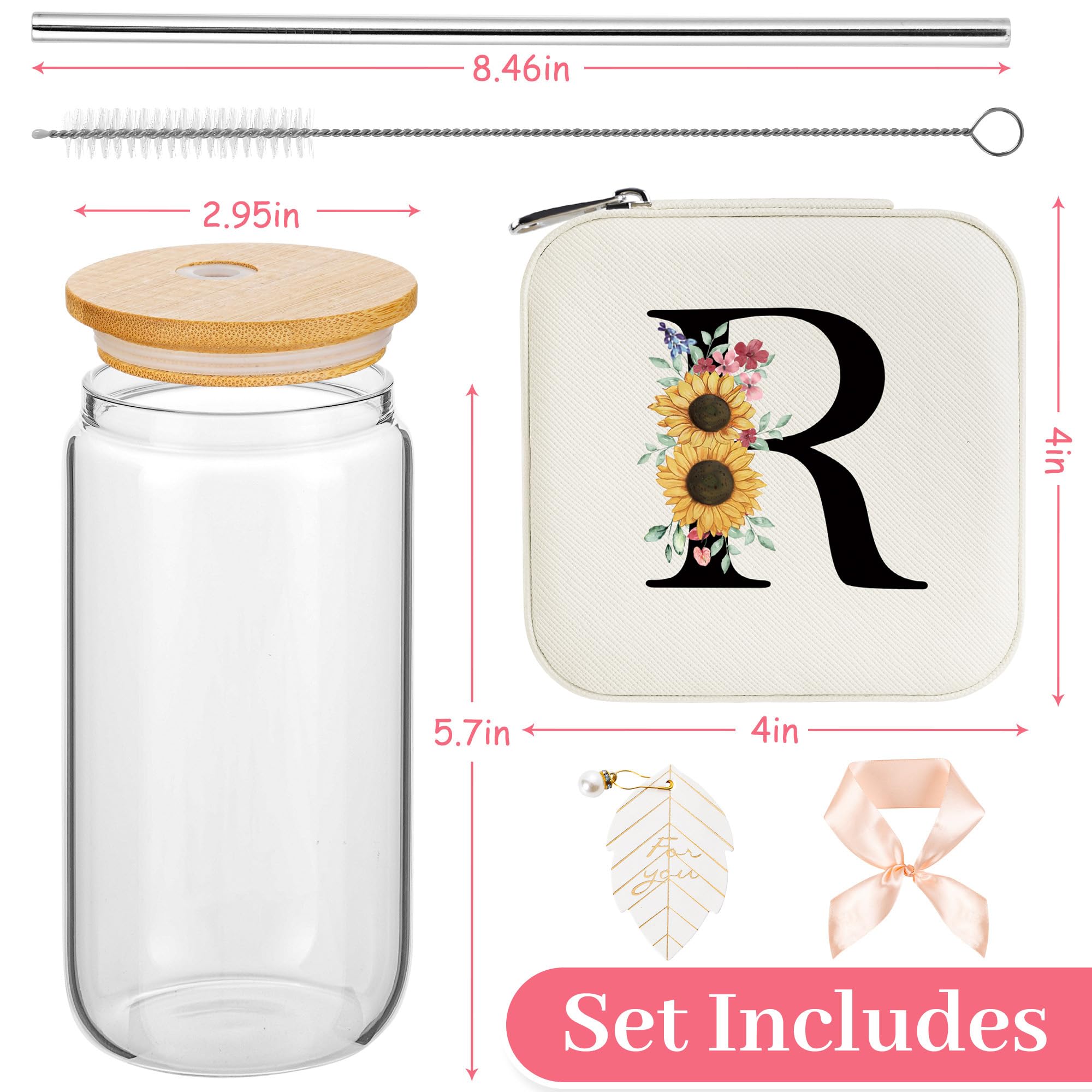 AYGXU detalle de iniciales con diseño soleado, regalo personalizado