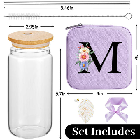 AYGXU diseño exclusivo con iniciales y motivos florales, regalo único.