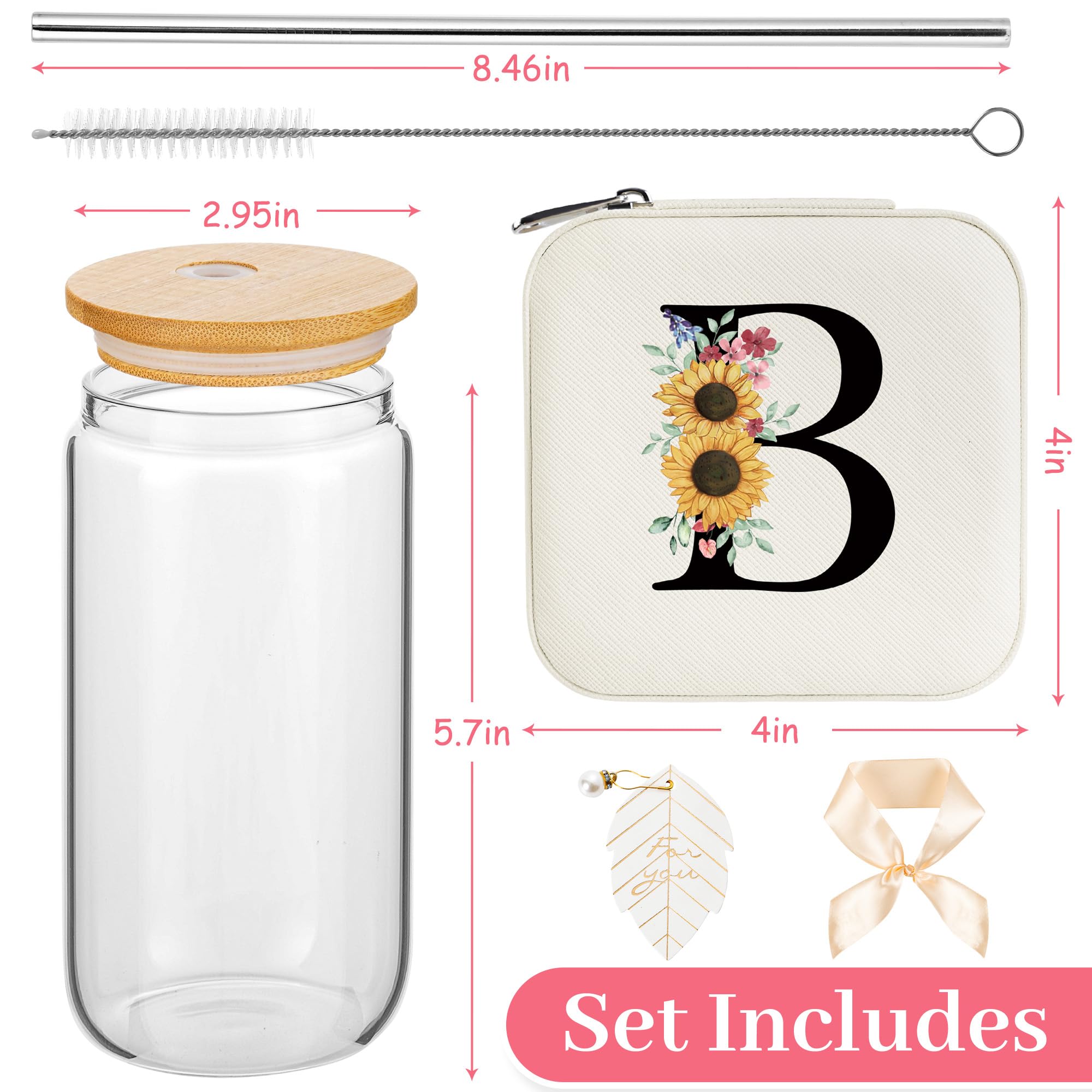 AYGXU taza vidrio 16oz con tapa bambú, ideal para bebidas diarias.