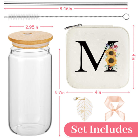 AyGXU vaso cristal 473 ml con tapa de bambú, perfecta para bebidas diarias.