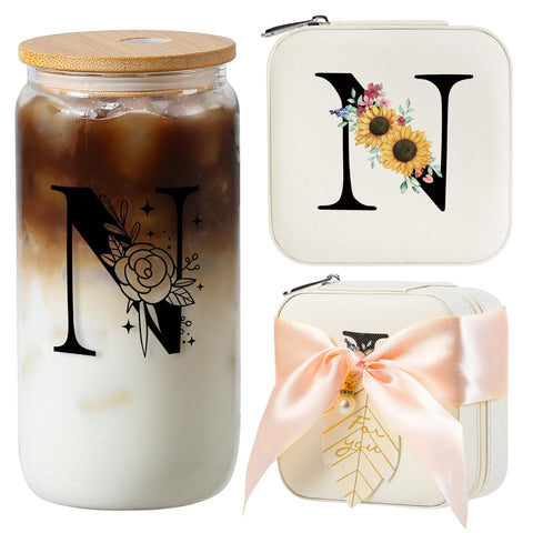 AYGXU vaso inicial de vidrio con tapa de bambú para bebidas seguras y elegantes.