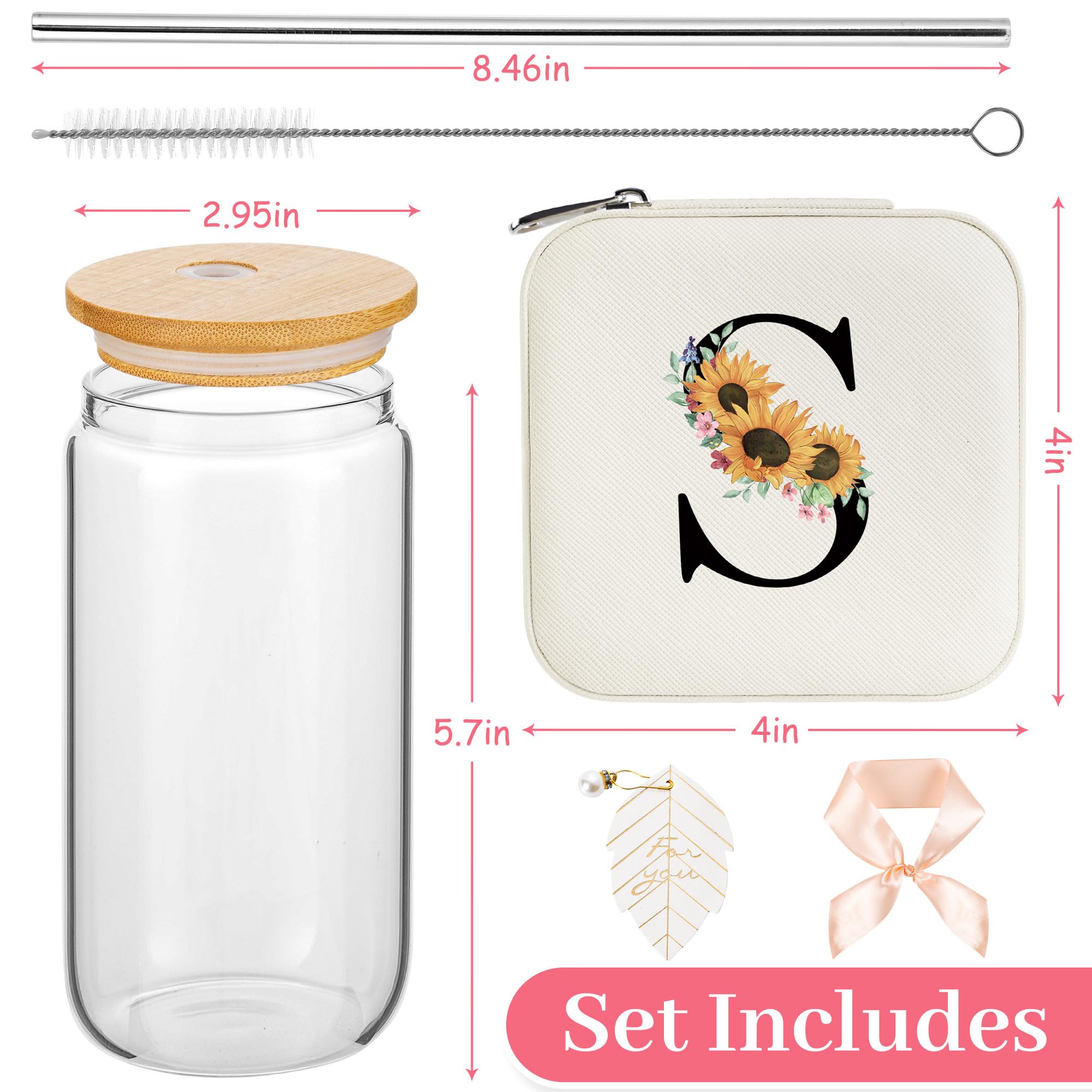 AYGXU vaso de vidrio con tapa de bambú y pajilla, ideal para bebidas diarias.