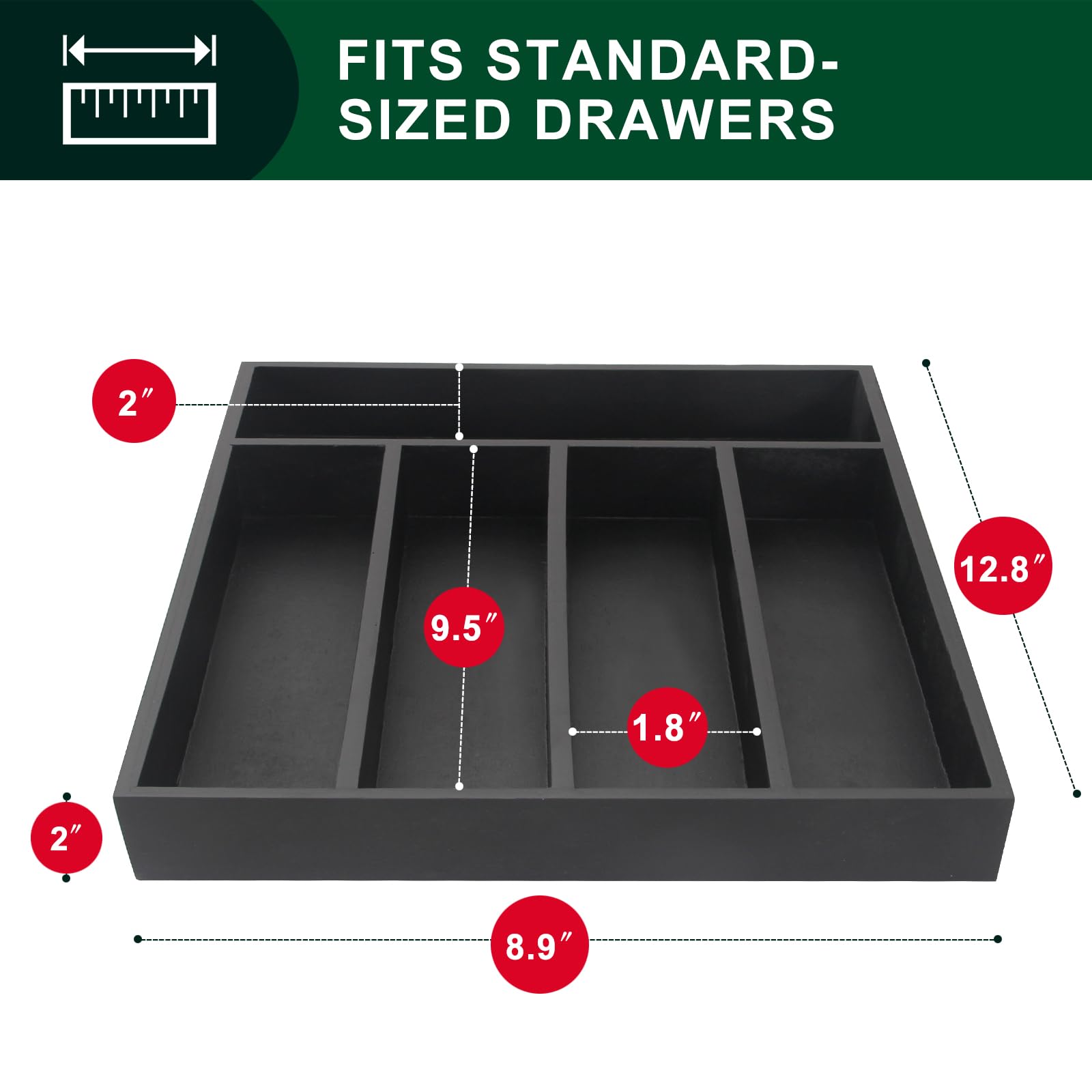 Ayiaren bandeja-organizadora-cubiertos-madera-natural, almacena utensilios con estilo y orden.
