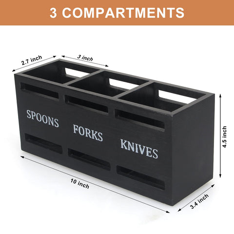Ayiaren caddy con símbolos simples para identificar cubiertos sin tocar.