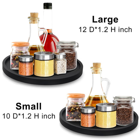 Ayiaren Lazy Susan organizador, placa rotatoria de madera para espacios extra.