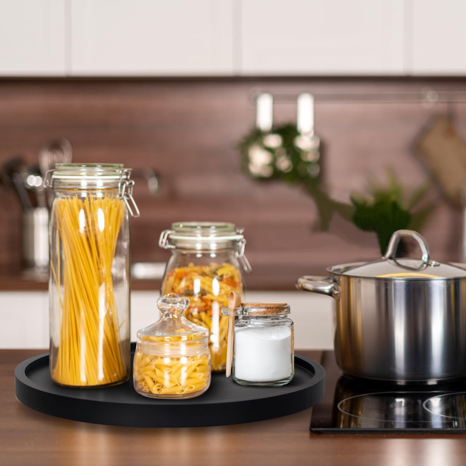 Ayiaren Lazy Susan superficie, placa rotatoria diez pulgadas para encimeras ordenadas.