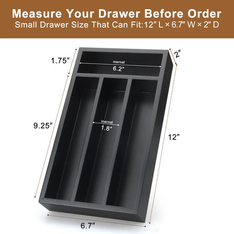 Organizador de madera sostenible Ayiaren, ideal para optimizar cajones y reducir desorden.