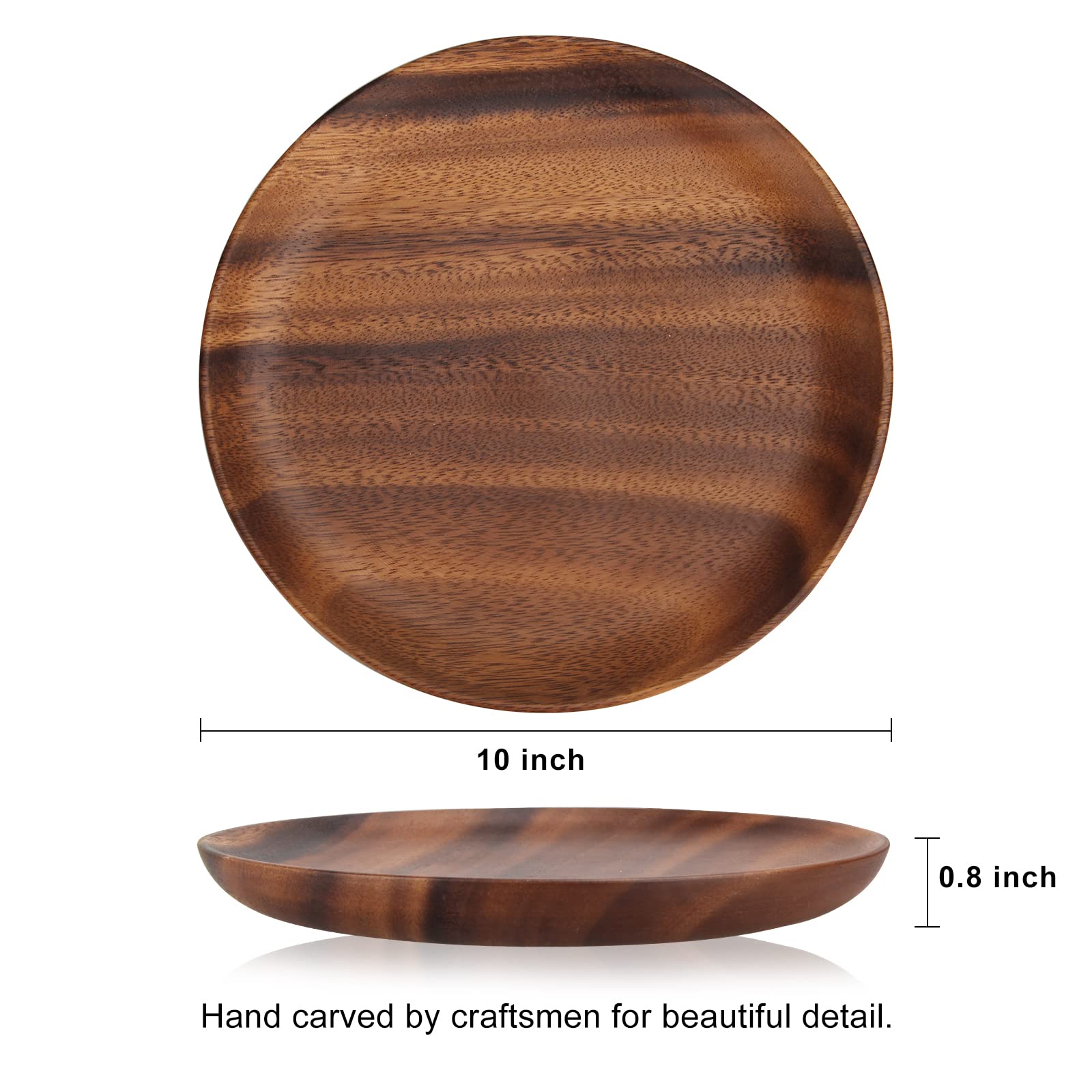 Plato decorativo de madera Ayiaren, aporta rusticidad a la mesa.