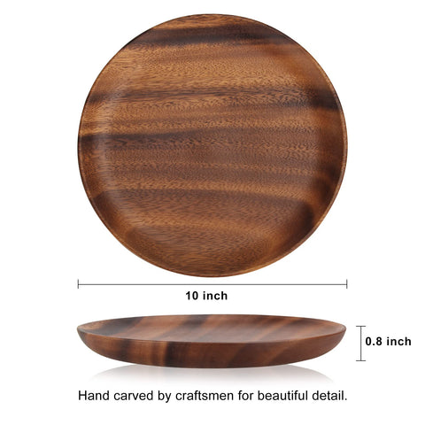 Plato decorativo de madera Ayiaren, aporta rusticidad a la mesa.