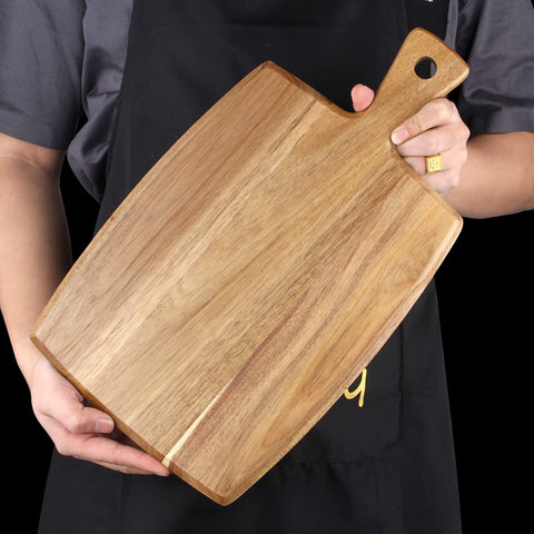 Tabla Ayiaren de acacia para servir pan, quesos y frutas con estilo