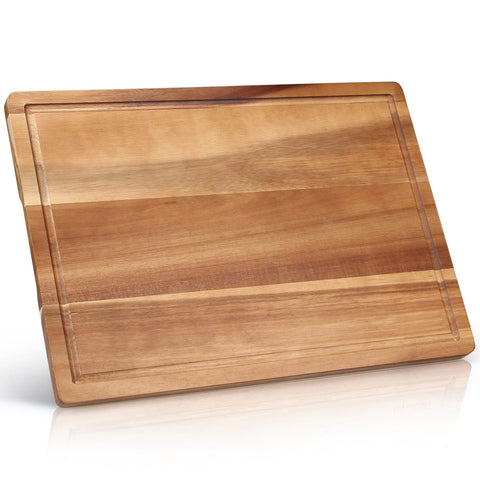 Ayiaren tabla de corte de acacia 17x12, perfecta para cortar carne y verduras