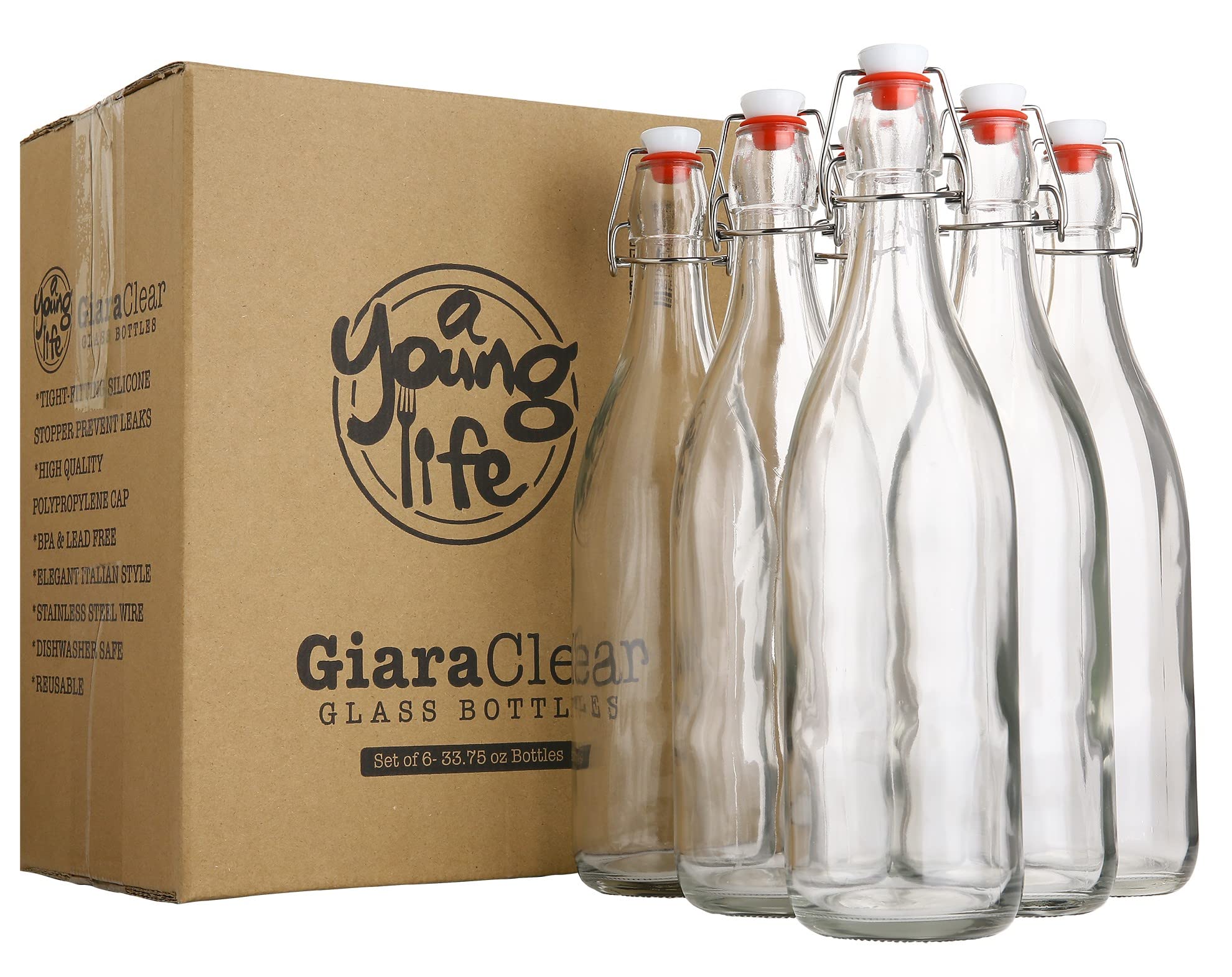 AYL botella para fiestas, fácil de lavar y reutilizar