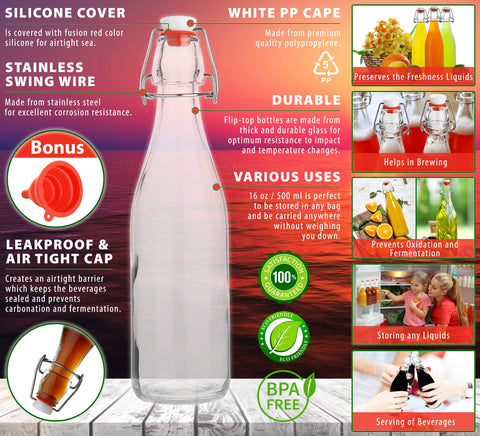 AYL botella con tapa abatible, cierre seguro para líquidos