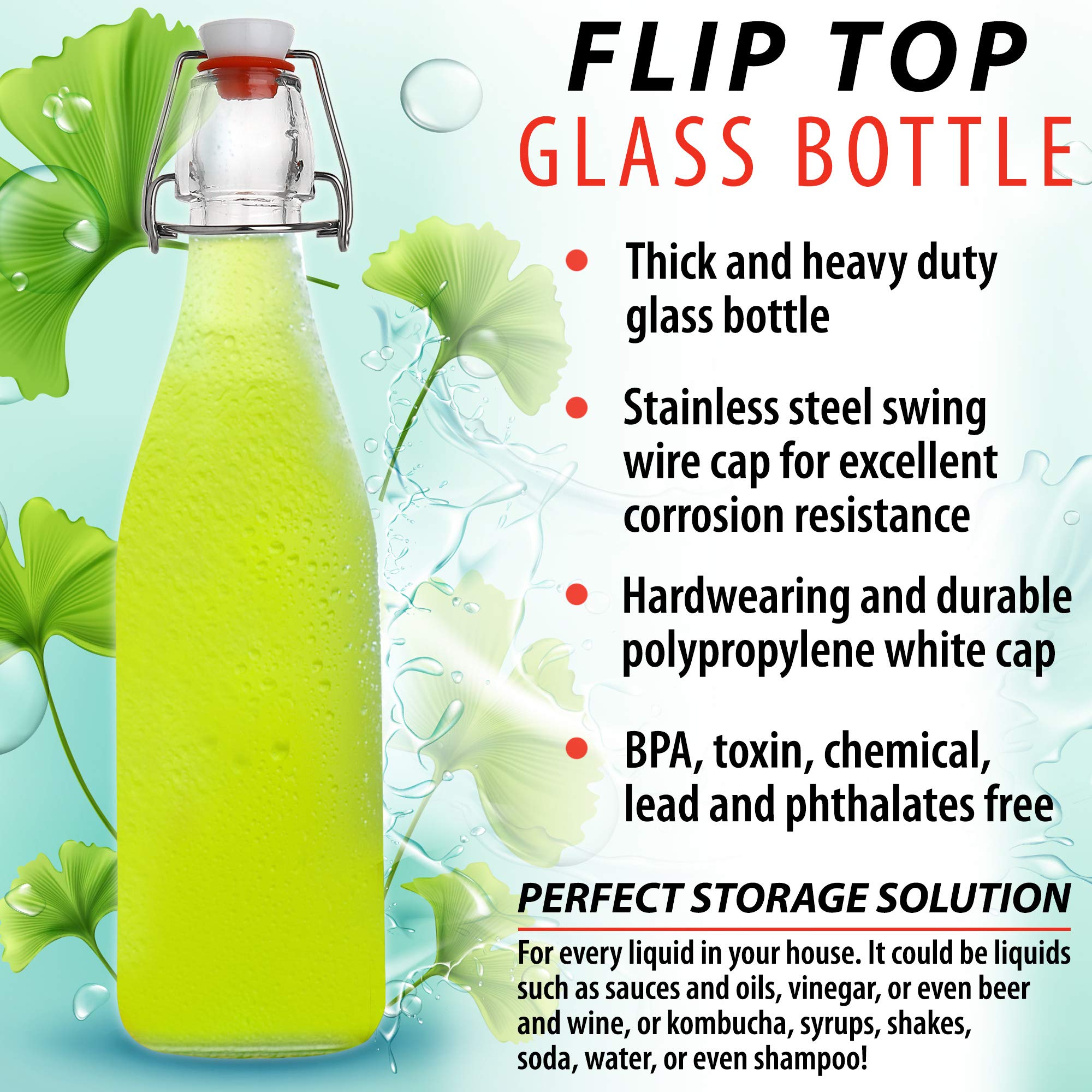 AYL botella para bebidas variadas, jugos, agua y kombucha