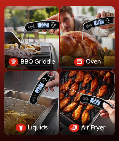 Regalo práctico AYMDKI: termómetro de cocina para barbacoa y cocina.