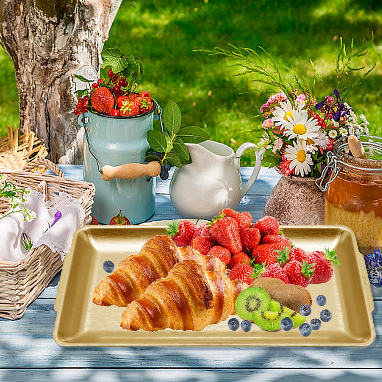 Bandeja Aynaxcol decorativa para velas o centros de mesa elegantes