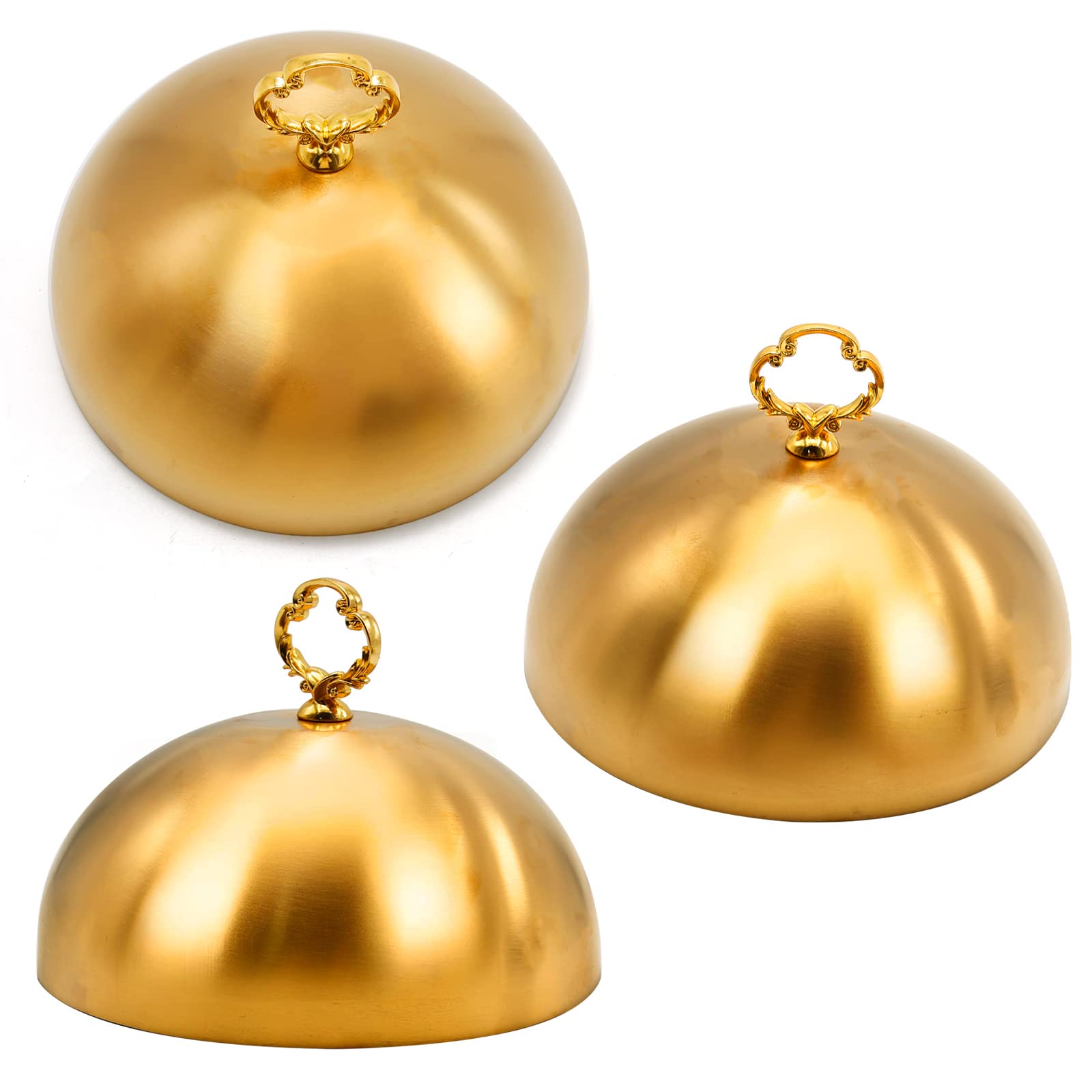 aynaxcol domo de alimentos oro, apto para lavavajillas y limpieza fácil.
