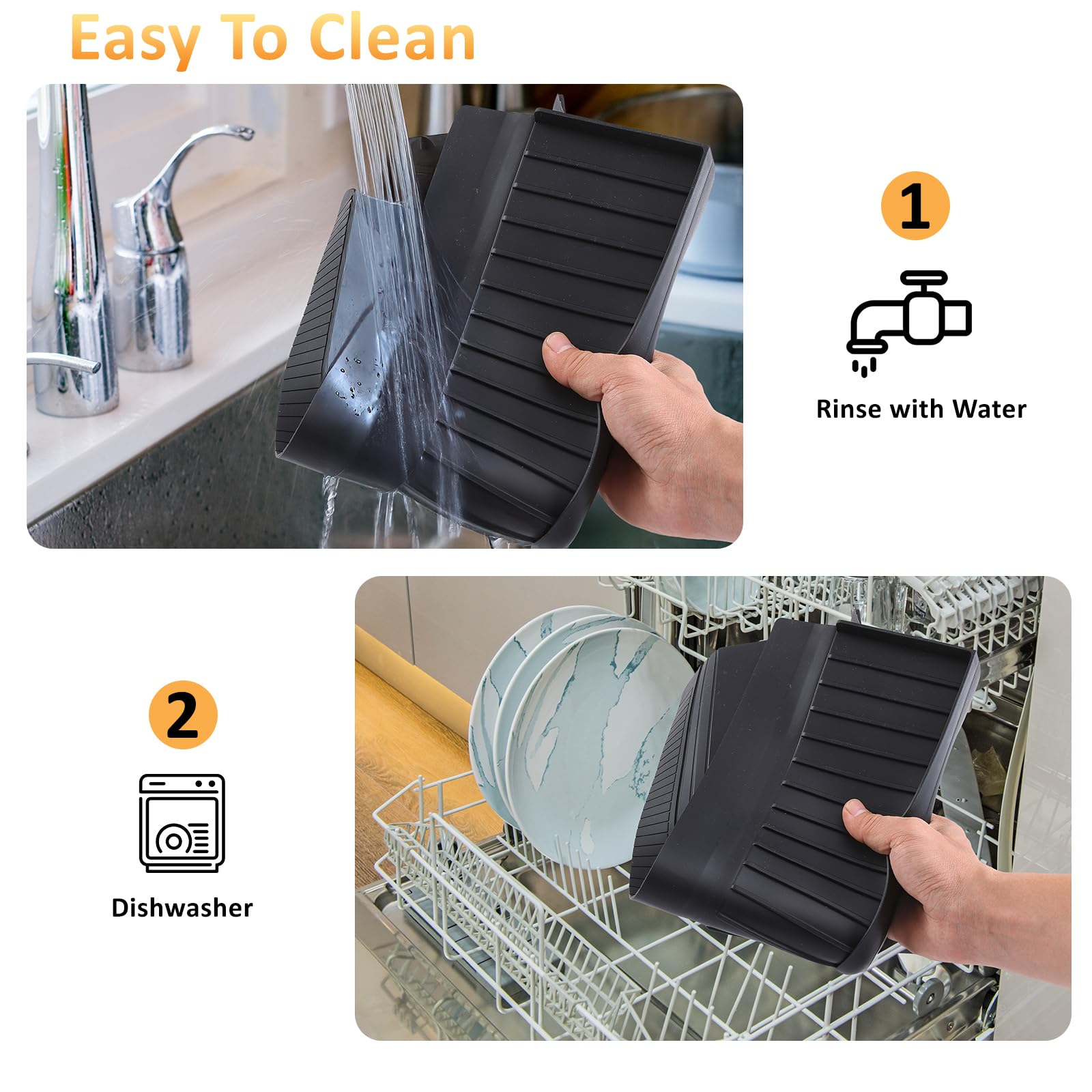 AyNirser uso versátil para cocina y baño, manteniendo encimeras limpias.