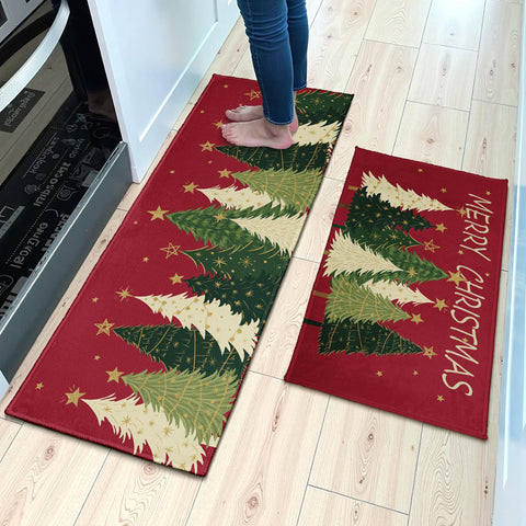 Alfombra Aytipun navidad con estrella, antideslizante para seguridad