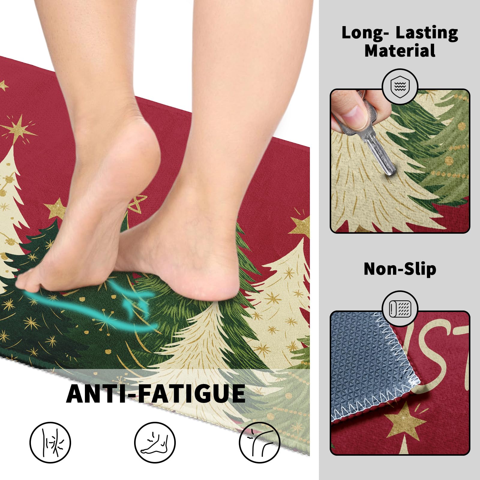 Alfombra Aytipun navidad invierno, complemento decorativo para cocina