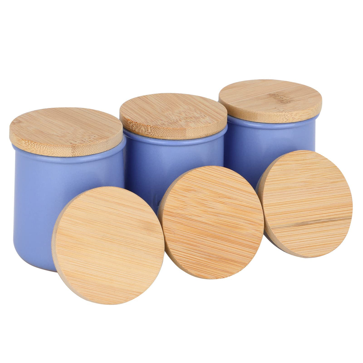 Tapas AYUSEB de bambu para yogur La Fermiere con sello hermético