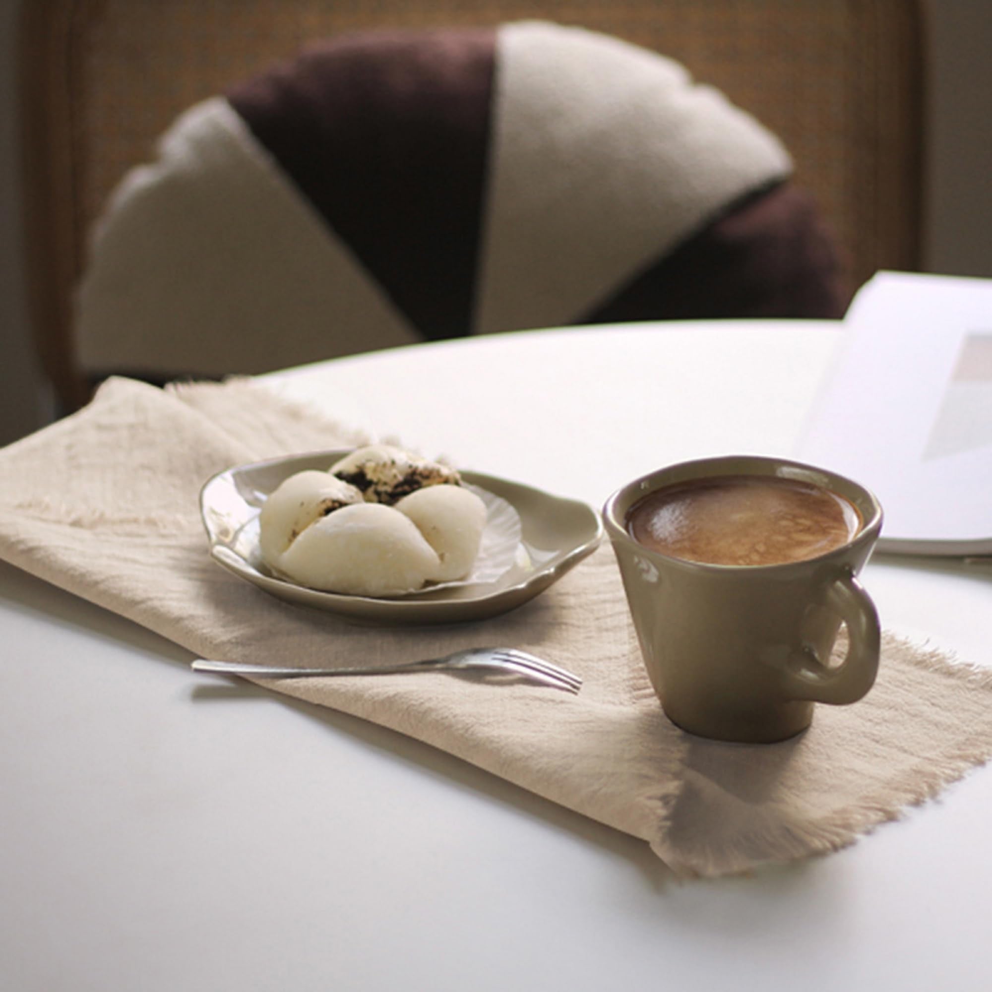 Ayuzawa servilletas de algodón beige 100 por ciento para un ambiente cálido.